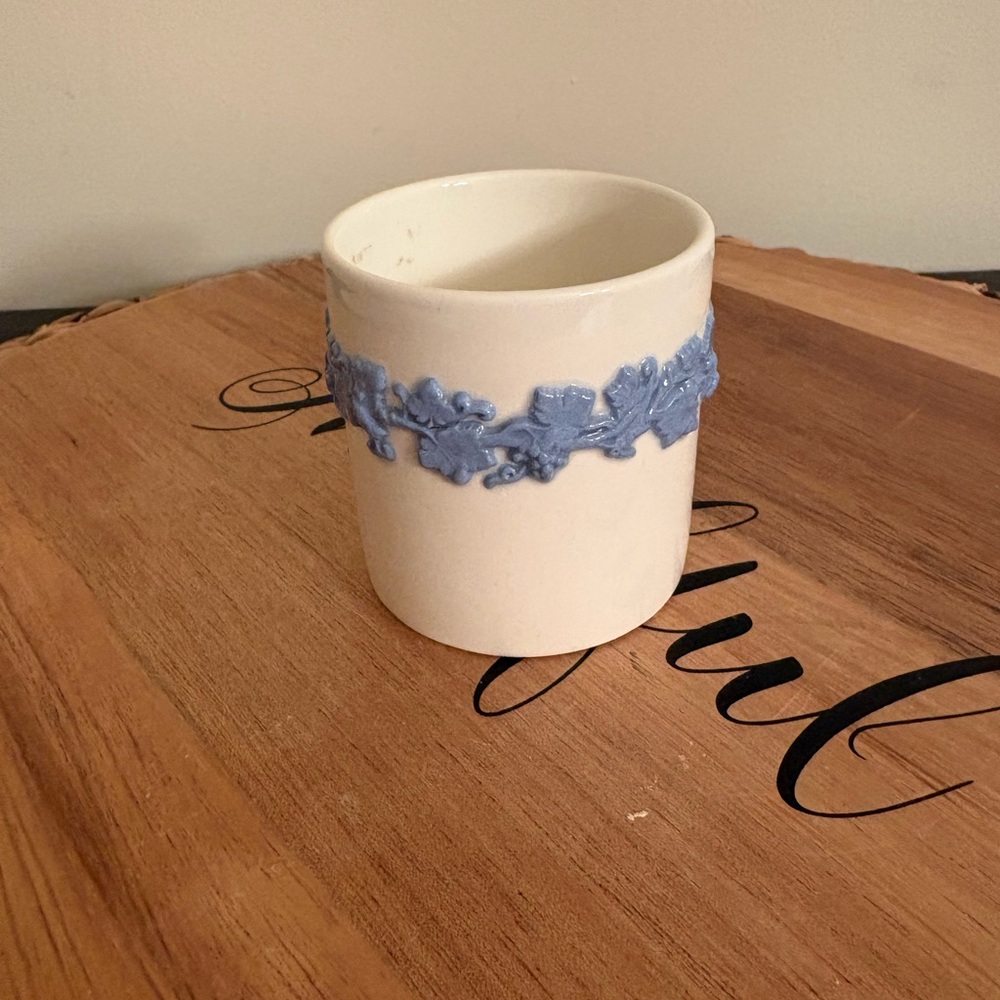 Wedgwood White Ceramic Base with Back Stamp Toothpick Holder?